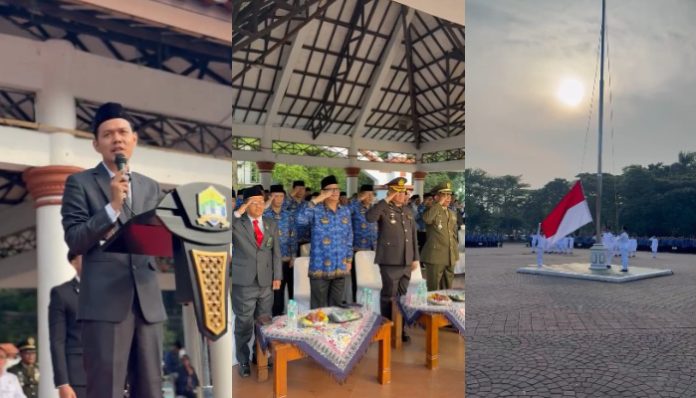 Wakil Wali Kota Serang Nur Agis Aulia saat upacara peringatan Hari Lahir Pancasila