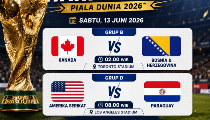 Jadwal Hari Kedua Piala Dunia 2026