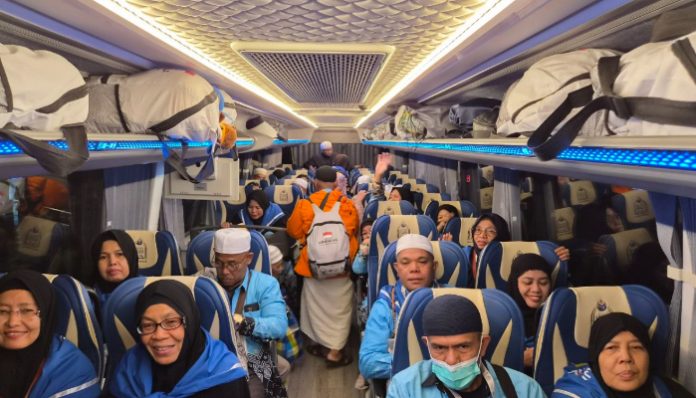 Jemaah Haji Indonesia yang telah diberangkatkan ke Tanah Air (Foto/Kemenhaj)