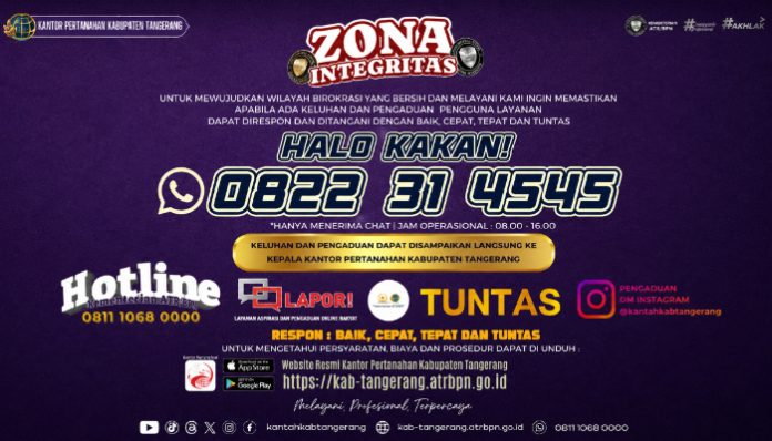 Layanan Halo Kakan! Jadi inovasi unggulan Kantor Pertanahan Kabupaten Tangerang (Foto/Humas BPN Kabupaten Tangerang)