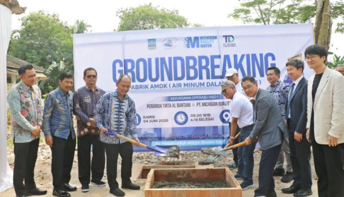 Perumda Tirta Al Bantani Groundbreaking Pabrik Air Minum Kemasan Tirta Ratu